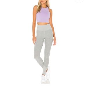 Alo Yoga Ribbed High Waist Lounge Legging in Zinc Heather 🤍